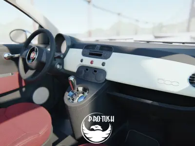 Fiat 500 High Detailed 3D Model  3D model