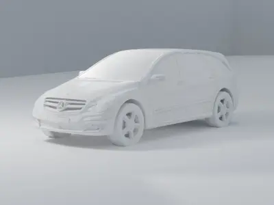 MERCEDES R CLASS 3D CAR MODEL Low-poly 3D model