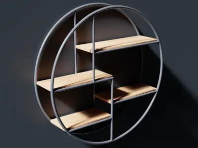 Circular Wall Shelf  3D model