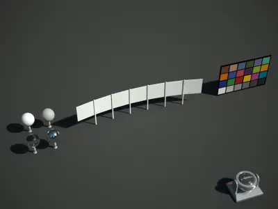 Roundabout Sign Low-poly 3D model