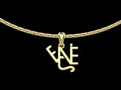 Name necklace Ewelina  3D print model