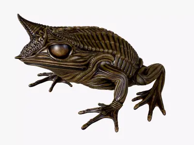 Malayan Xenomorph frog Low-poly 3D model