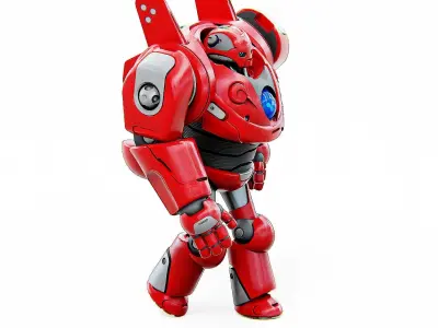 DROID RED DEAMON Rigged for Unreal Engine - Unity - MIXAMO  3D model