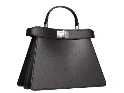 Fendi Peekaboo Bag Black Low-poly 3D model