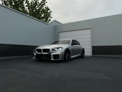 Garage Scene Automotive  Blender  Free low-poly 3D model