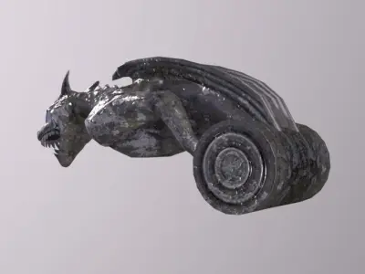 Gargoyle WingedBeast Low-poly 3D model