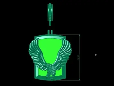 Eagle silver  pendent  3D print model