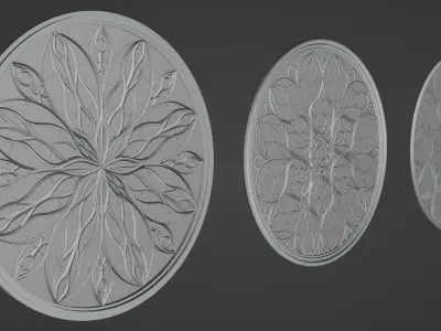 Gothic Rosette Window Low-poly 3D model