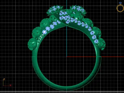 Two Head Women Ring 3DM Womens Ring 3d models 3D print model 3D print model 28