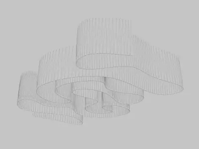 Organic Wave Ceiling Panel Decorative 3D Model Fancy 3D model