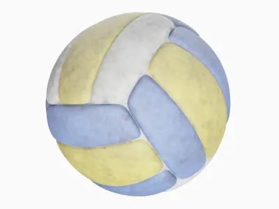 Dirty Volleyball Ball 01 3D model