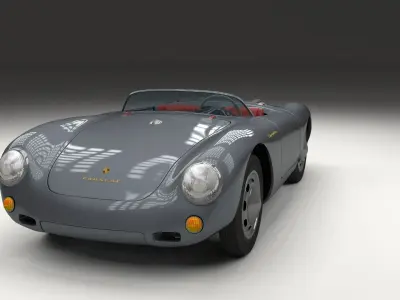 Porsche 550 Spyder gray 3D model