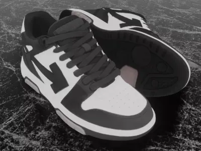 OFF WHITE OUT OF OFFICE 3D SHOES Low-poly 3D model