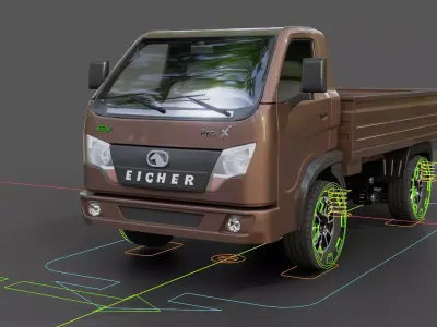 Eicher Pro X EV Pickup Truck 3D model