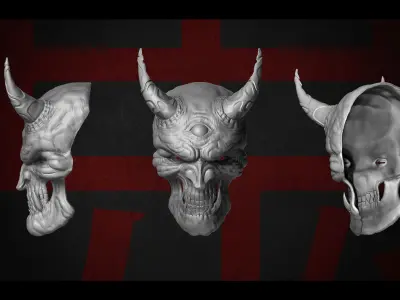 Hannya Oni mask 3D print model