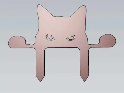 Wonderful Artificial Cat Home and Garden Outdoor Lawn Decor 3D model