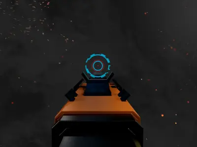 Future Sci-Fi Blaster Rifle Gun Game-Ready Low-poly 3D model