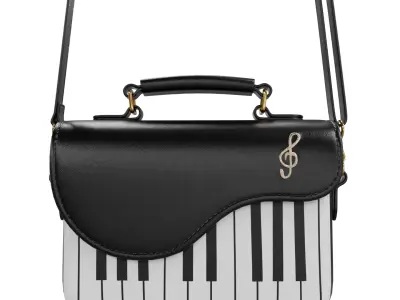 Piano Key Pattern Square Bag Low-poly 3D model