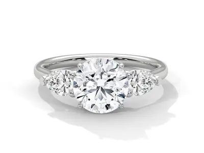 solitaire ring with detail images and 360 render videos 7 3D print model