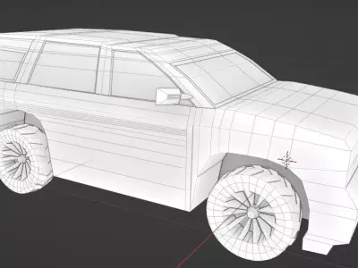 TOYOTA SUV LOW POLY car MODEL Low-poly 3D model