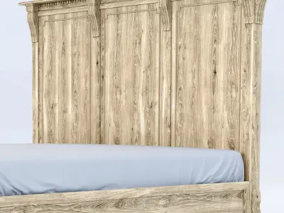 Restoration Hardware St James King Bed Without Footboard 3D model