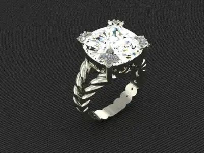 Jewelry ring 3D print model