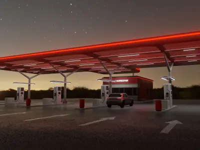 Electric Vehicle Charging Station 2  3D model