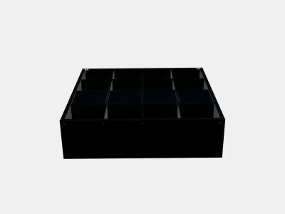 KALLAX Shelving unit with 4 inserts 21 Low-poly 3D model