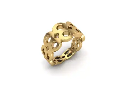 intinty style ring model ring size 50 to 64 3D print model