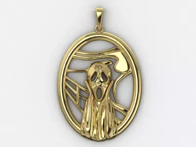 Unique Ghost Pendant 3D print model