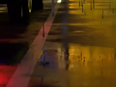 Animation road and rain 3D model