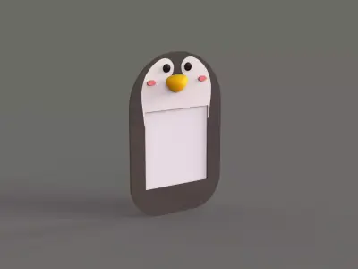 Cartoon Penguin Frame Low-poly 3D model