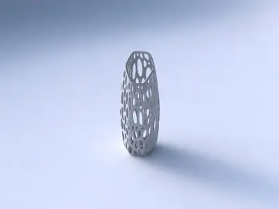 Vase bent hexagon with smooth organic lattice 3D print model