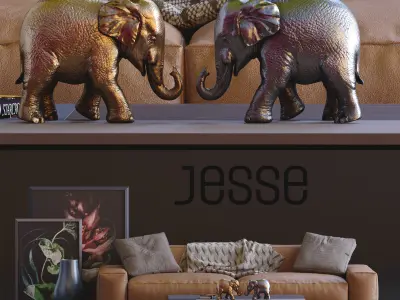 Jesse Leather Sofa Daniel 3D model