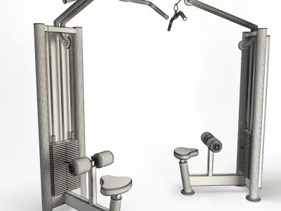 Gym Lat Pull Down 3D model