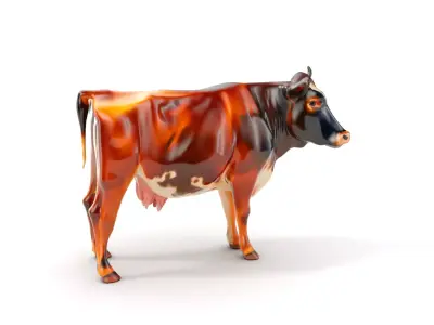 Realistic Cow Model Pack for D Rendering and Animation Low-poly 3D model