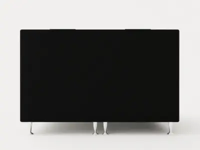 Meja Continental Bed 180x200cm Black Low-poly 3D model