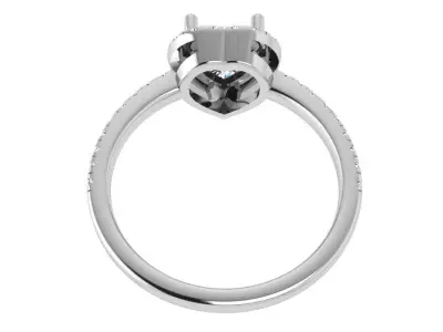 Heart Halo Ring 4668 3D print model