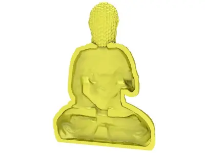 Seated Buddha Meditation Statue 3D Model  4222 3D print model