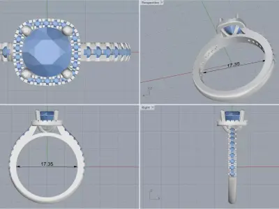 ring woman  3D print model 96