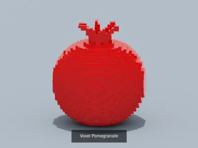 Voxel Fruit and Vegetable 3D Model Collection