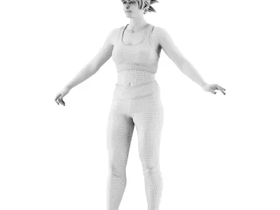Modern Athletic Balance Figure 3D model