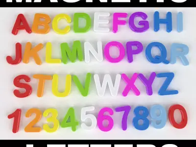 Letter Fridge Magnets 3D model
