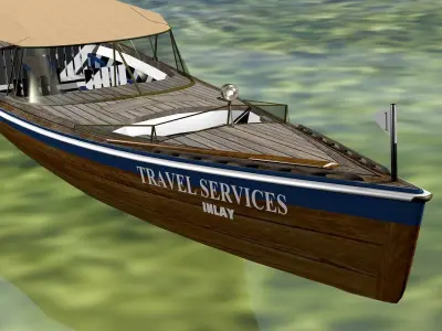 Long Tail Canoe 3D model
