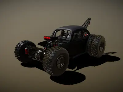 Beetle Modified Hot Rod 3D model