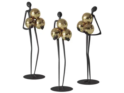 Ball huggin figure ornament from BOMAROLAN 3D model