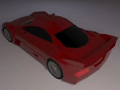 Mercedes CLK-GTR 1997 LowPoly Low-poly 3D model
