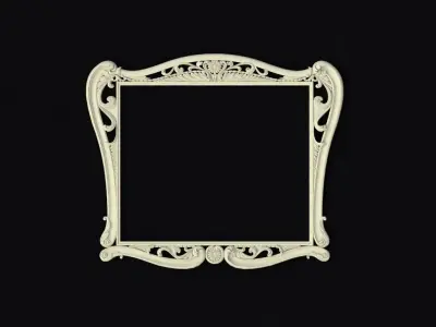 carved mirror 3D model 3