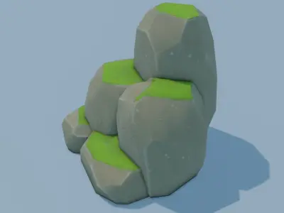Stylized Stone Free low-poly 3D model