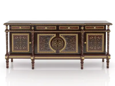 Luxury italian TV stand by Modenese 3D model